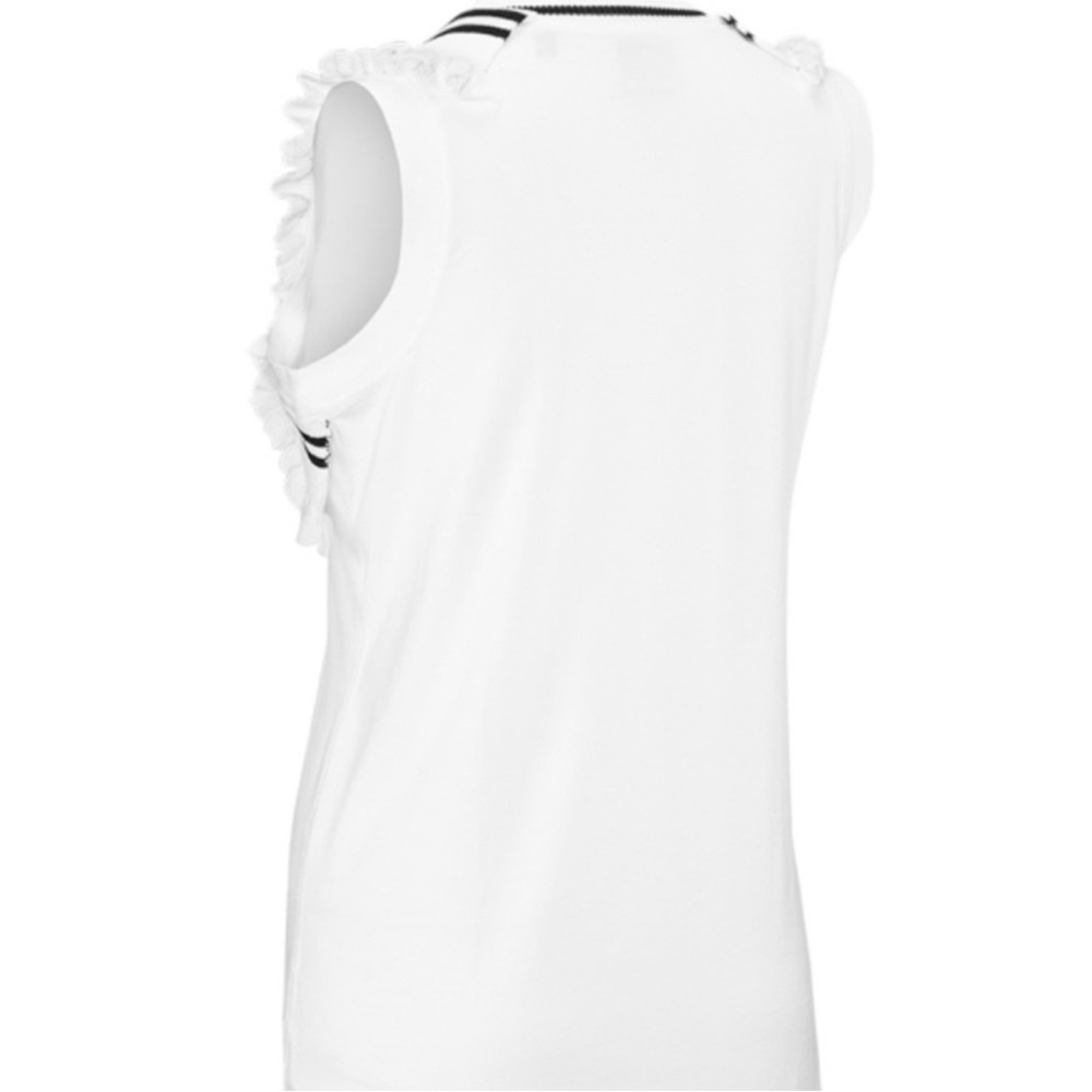 CAbi TopSpin white sleeveless tee size L - Picture 2 of 4